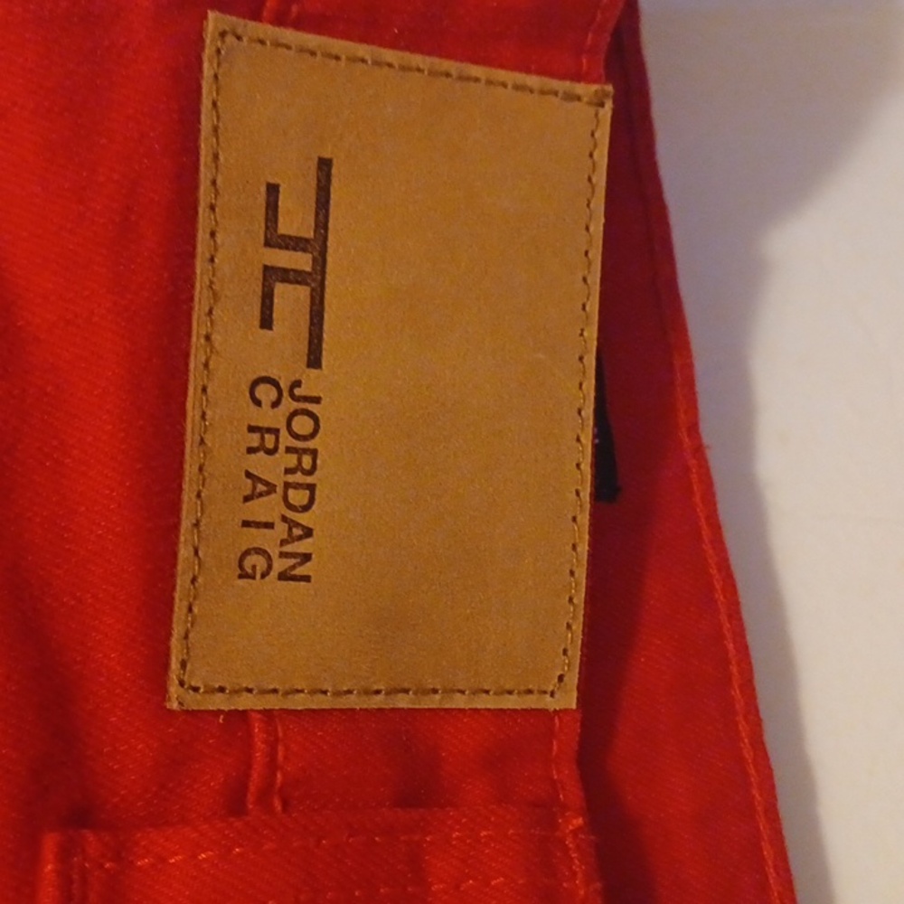 Jordan Craig Ripped Red Jeans In Aaron Fit. Sz 38/32 - Picture 2 of 7